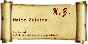 Maitz Zelmira névjegykártya
